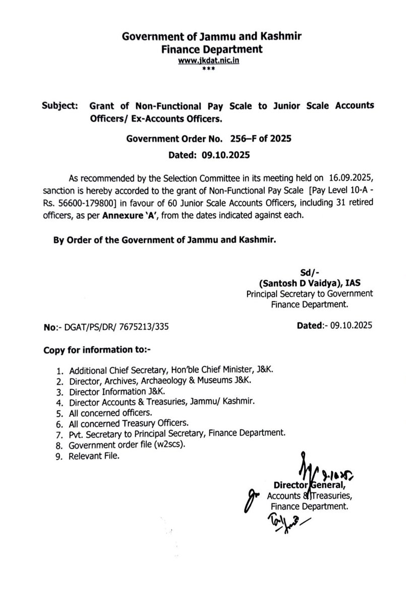 Jammu And Kashmir Finance & Accounts Society tweet media