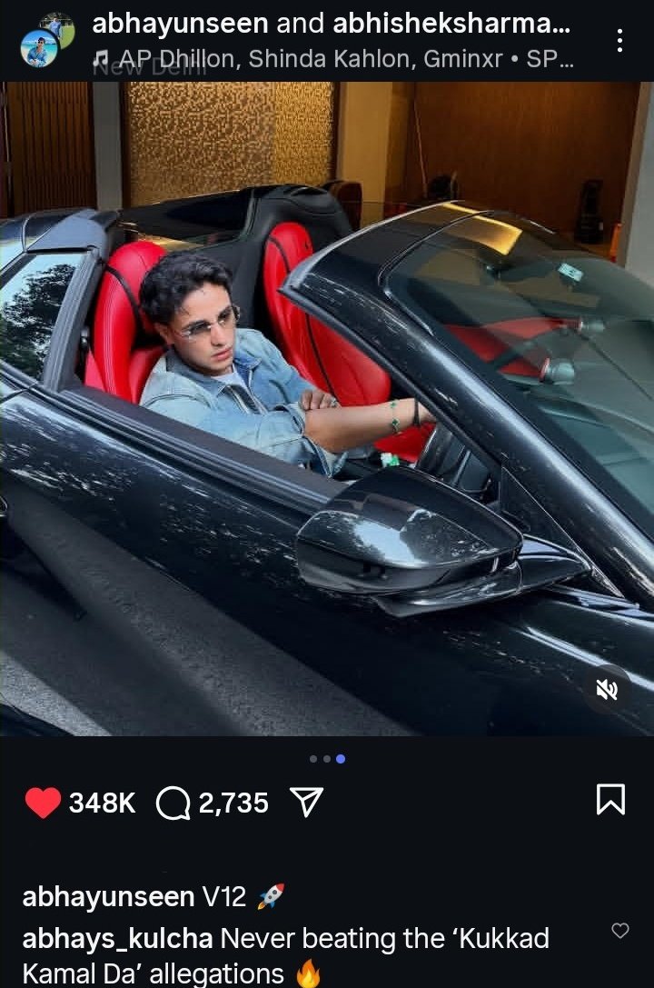 Abhishek_Fan_'s tweet image. Abhishek Sharma&apos;s Latest Instagram Post with Ferrari Car. 🐎🚀

@OfficialAbhi04 | #AbhishekSharma