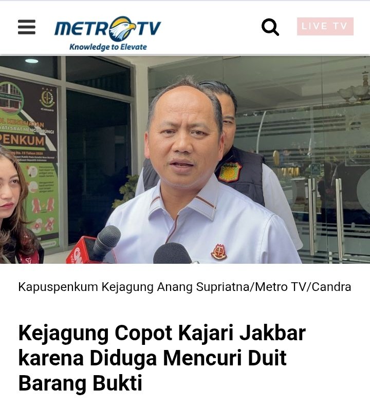 JAKSA AGUNG ( SANITIAR BURHANUDDIN) : "Tidak ada ruang untuk jaksa nakal, saya akan tindak tegas!, kejaksaan di Indonesia tidak butuh Kajari  bloon"!!