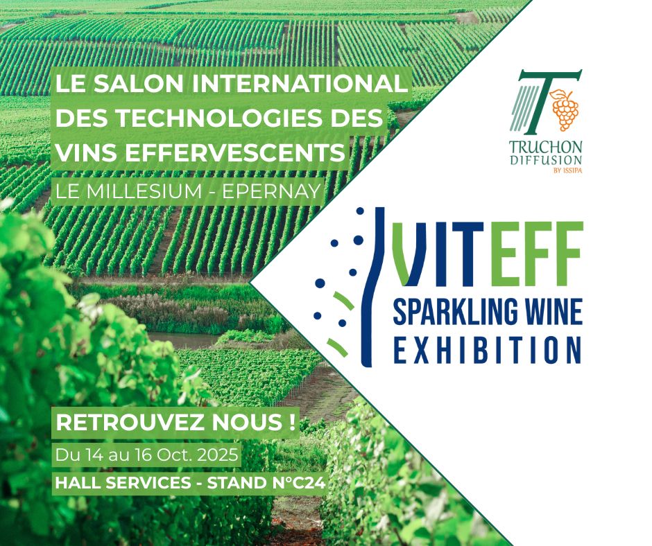 Groupe_ISSIPA's tweet image. 🍇 Truchon Diffusion participera au #VITEFF2025 à Épernay.
📅 14–16 octobre 2025
📍 Hall Services – Stand C24
Rencontrez notre équipe et découvrez nos solutions dédiées aux professionnels de la vigne.
#Vigne #Vin #Innovation