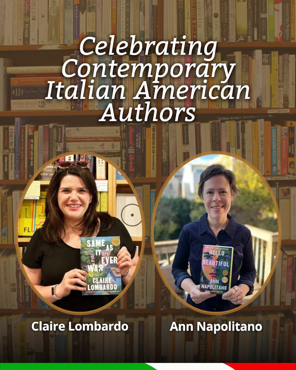 🇮🇹 🇺🇸 This #ItalianAmericanHeritageMonth, we spotlight #ItalianAmerican authors @NapolitanoAnn and Claire Lombardo, who are shaping today’s contemporary fiction with stories that explore love, legacy, and the ties that bind us.