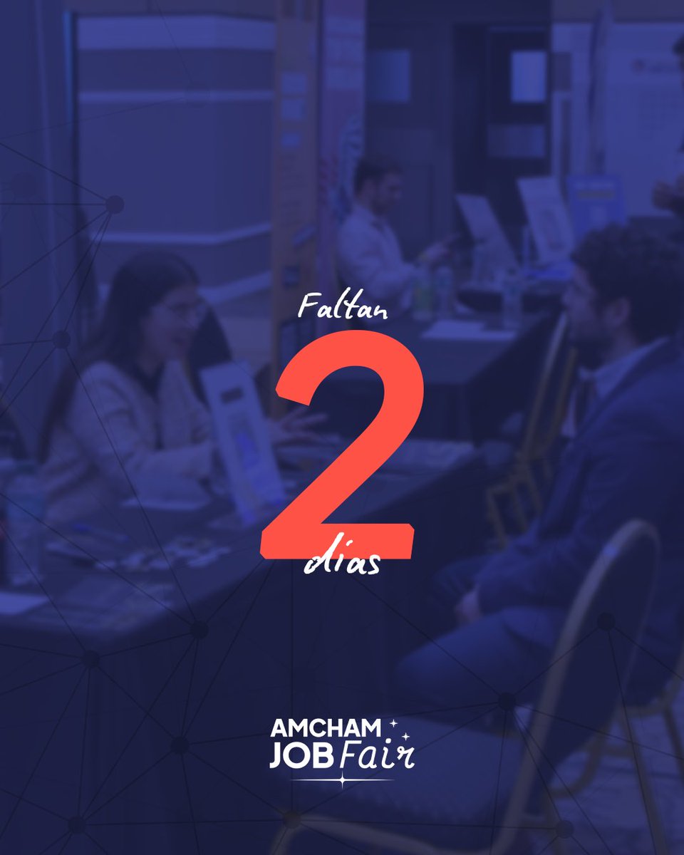 FundacionAMCHAM's tweet image. Falta cada vez menos para desbloquear tu próximo desafío profesional. ⌛
¡2 días para la AmCham Job Fair!
Todavía podés inscribirte en el link de nuestra bio.