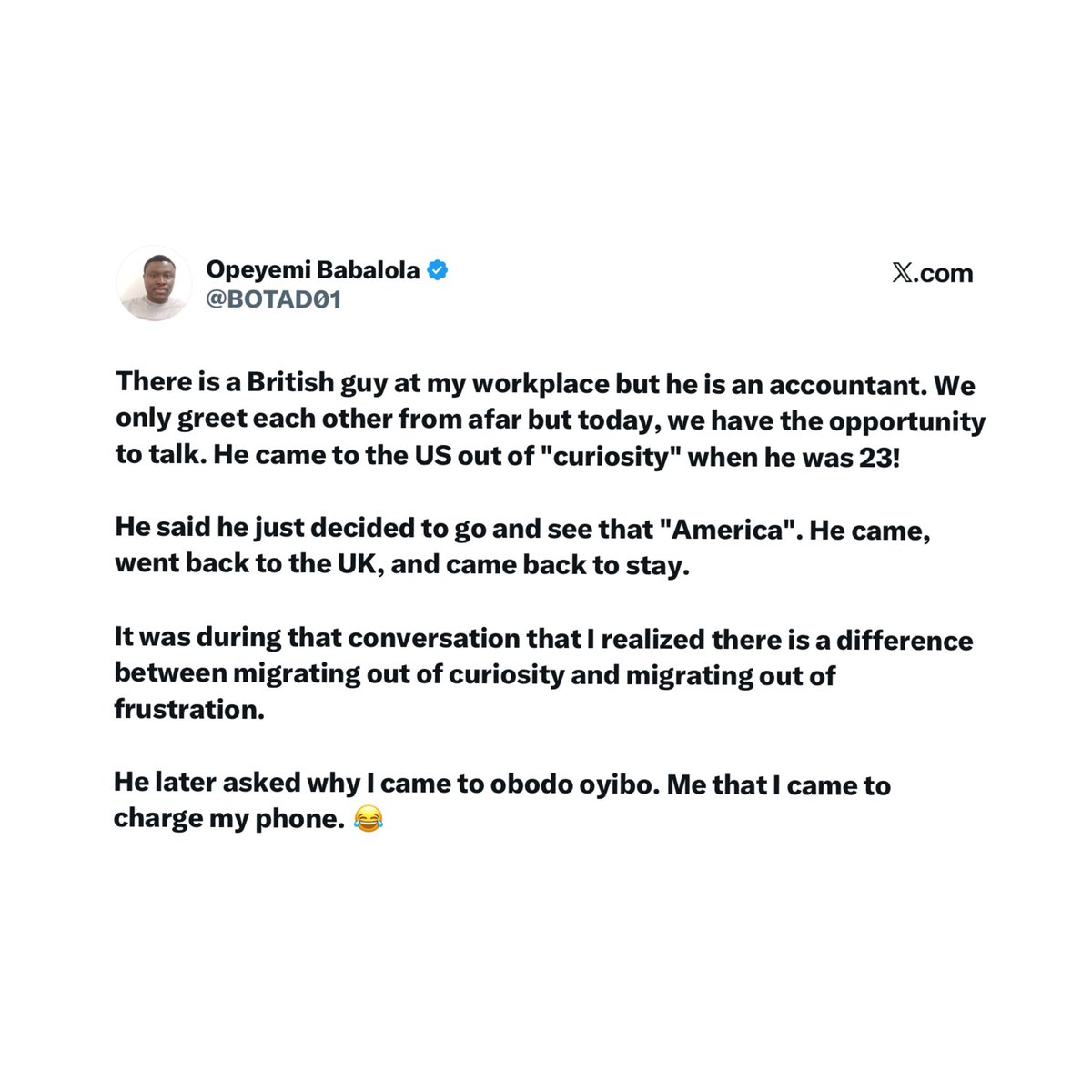 instablog9ja's tweet image. Migration out of curiosity meets migration out of frustration 😆