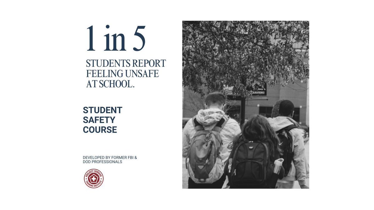 ThePohlGroup's tweet image. 1 in 5 students report feeling unsafe at school.
Most haven’t been trained on what to do in the moment.
The Student Safety Course changes that through real skills + confidence.
#CampusSafety #ConfidenceInAction #ProjectSurvive #ThePohlGroup