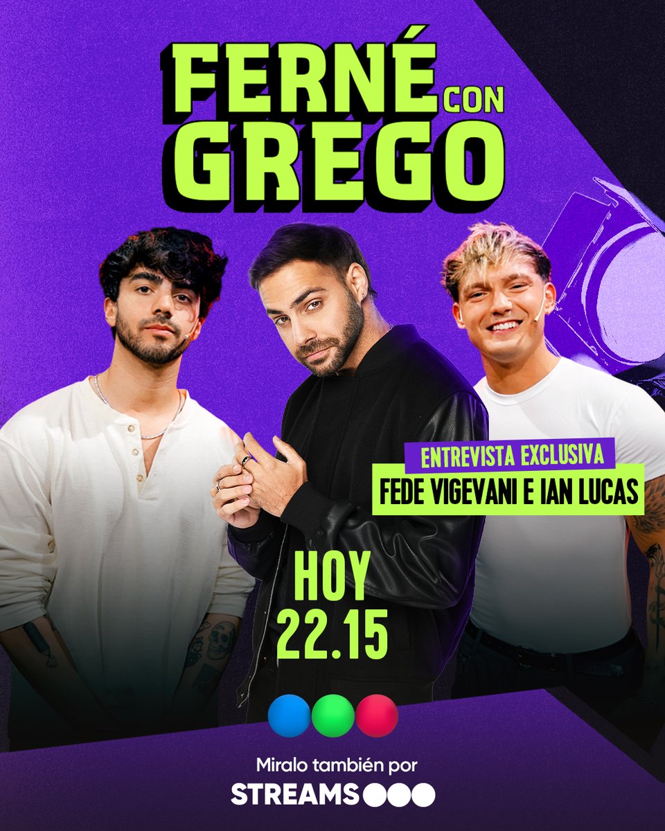 telefe's tweet image. ¡Qué noche nos espera! 🔥 @gregorossello y una charla mano a mano con @fedevigevani e @Ianlucasok 🤩
📅 HOY a las 22.15hs por Youtube de Telefe después del react en vivo especial @LaVozArgentina
💥 #StreamsTelefe #FERNECONGREGO