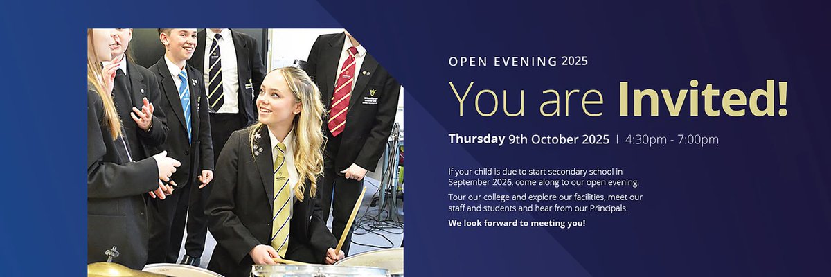 Looking forward to meeting all Year 6s and their families later today! Gates will open at 4.15pm and we will be open until 7pm.