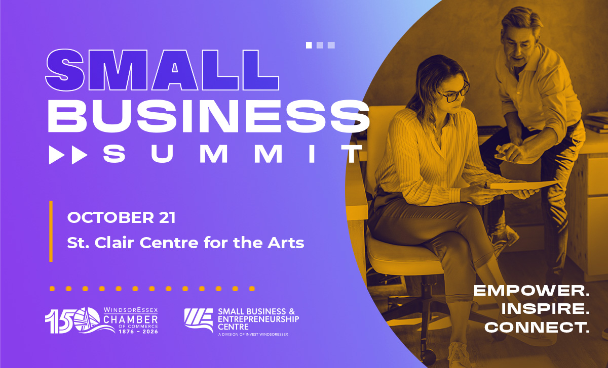 Join us on Tuesday, Oct. 21 for the 𝐒𝐦𝐚𝐥𝐥 𝐁𝐮𝐬𝐢𝐧𝐞𝐬𝐬 𝐒𝐮𝐦𝐦𝐢𝐭! This event is set to bring together entrepreneurs and small business owners from across #WindsorEssex for a dynamic half-day of learning, networking and inspiration! Why attend?
✔ Gain practical