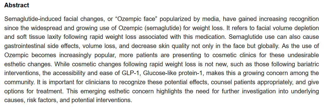 Cosmeticsmdpi's tweet image. Have you ever wondered about the #Semaglutide? Our latest review dives into the cosmetic considerations of this popular medication. 
Title: Cosmetic Considerations of Semaglutide 
By Alaina Baggett et al.
Check it out here: brnw.ch/21wWu0r
#Ozempic #WeightLoss 🥳🏋️♀️