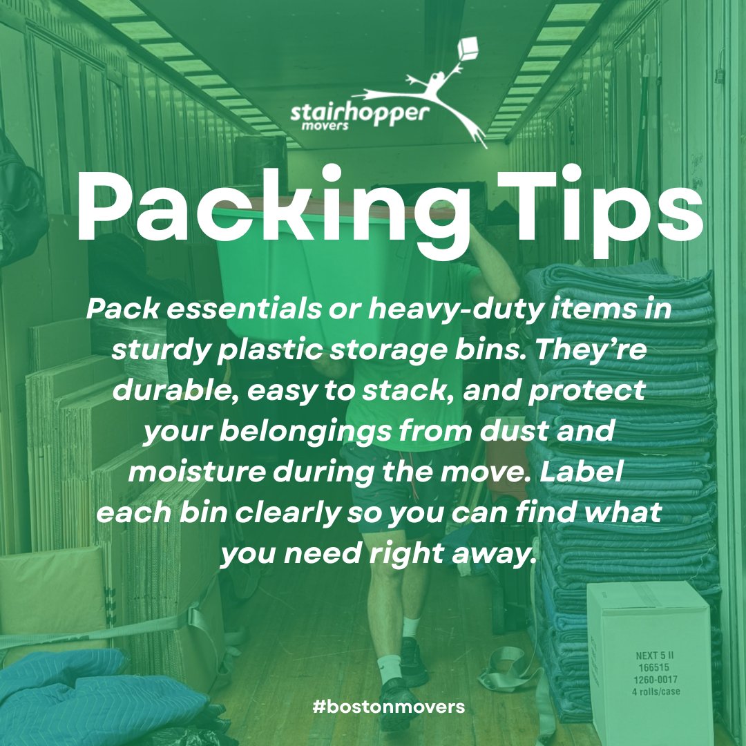 Stairhoppers's tweet image. Moving made easier when you pack smart! Plastic storage bins keep your belongings safe and organized every step of the way. 📦
#MovingMadeEasy #PackingSmart #StorageSolutions