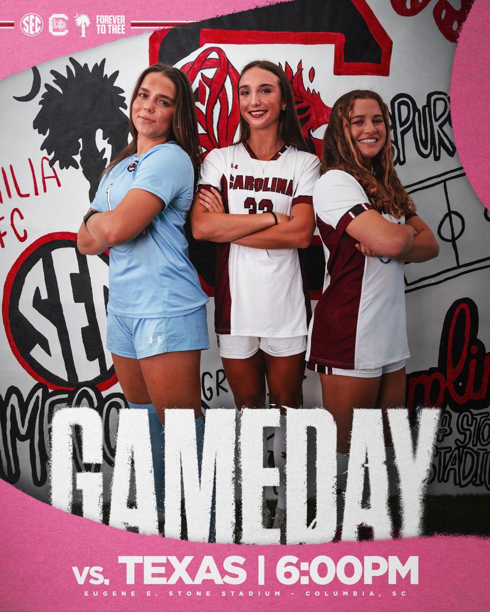 On Thursdays - we wear 𝒫𝐼𝒩𝒦 💖 

🆚 Texas 
⏰ 6:00 PM
📍 Columbia, SC
📺 <a href="/SECNetwork/">SEC Network</a> 
✌️ DOUBLE POINTS NIGHT