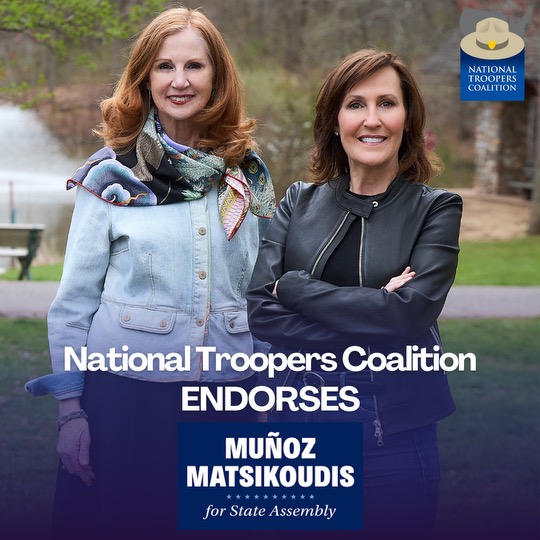 ENDORSEMENT ALERT!

Thank you to the <a href="/NatlTroopers/">National Troopers Coalition</a> for your endorsement &amp; your trust! We are proud to stand with the men &amp; women of the State Troopers Fraternal Assoc. &amp; the State Trooper Non-Commissioned Officers Assoc. as we continue fighting for safer communities across LD-21!
