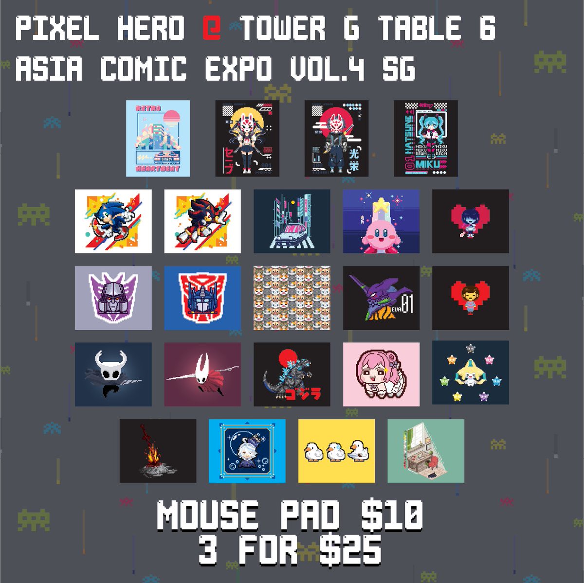 pixelheroph's tweet photo. Hi guys! I will be attending Asia Comic Expo VOL 4 this weekend and hoping see you guys again in SG at Suntec Hall 403 OCT 11-12. See you! 🤗 https://t.co/jc0hbaiwSo