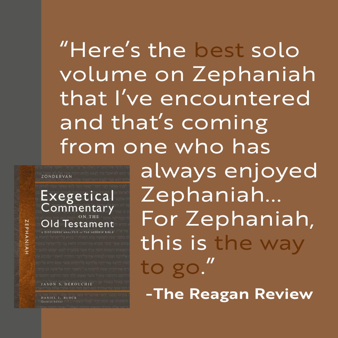 "Here’s the best solo volume on Zephaniah that I’ve encountered… It’s a small book that packs a punch.”

Thank you to Jimmy Reagan for this glowing review of the Zephaniah volume in the Zondervan Exegetical Commentary on the Old Testament (ZECOT) series!

If you’re teaching,