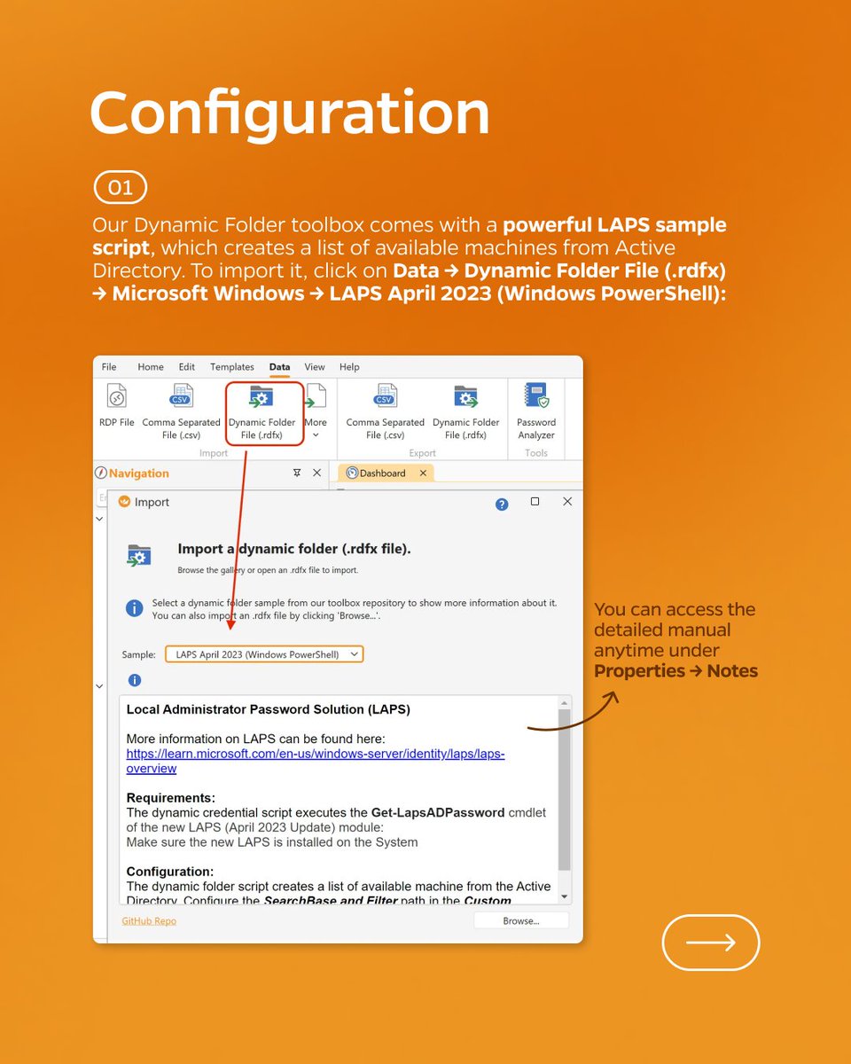 royalapps's tweet image. ⚙️ Integrate LAPS via Dynamic Folder in just a few steps! 
More information on the setup can be found here: 
🔗 royalapps.com/blog/dynamic-f… 
🔗 learn.microsoft.com/en-us/windows-…

#itops #software #rdp #LAPS #password #passwordsolution #safety