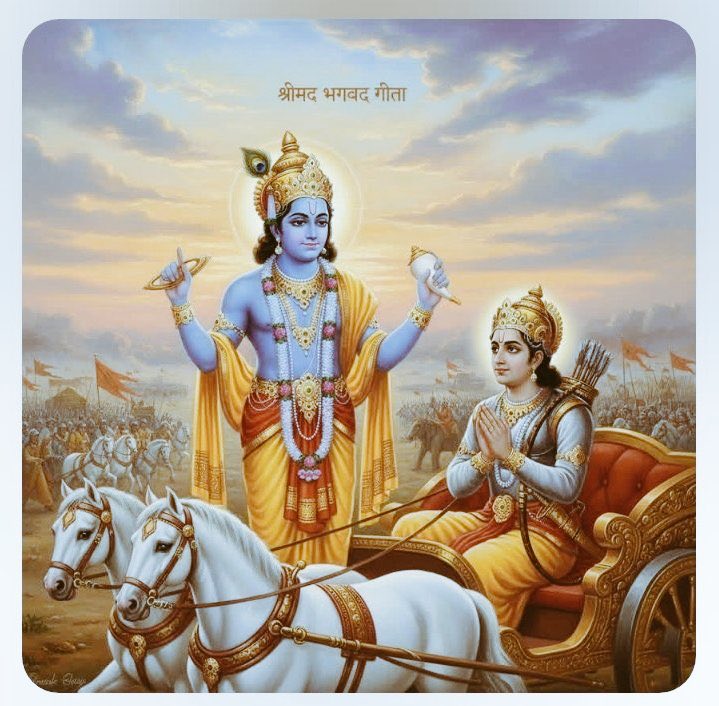 🌺 श्रीमद् भगवद् गीता 🌺

जब मन कमजोर पड़ने लगे, जब रास्ते उलझे लगने लगें, तो याद करो वह क्षण जब अर्जुन ने भी हथियार डाल दिए थे...

पर श्रीकृष्ण ने उसे "कर्म" का संदेश देकर फिर खड़ा कर दिया था। 💫

जीवन का सार बस इतना ही है कि कर्तव्य करो, फल की चिंता मत करो। 💬