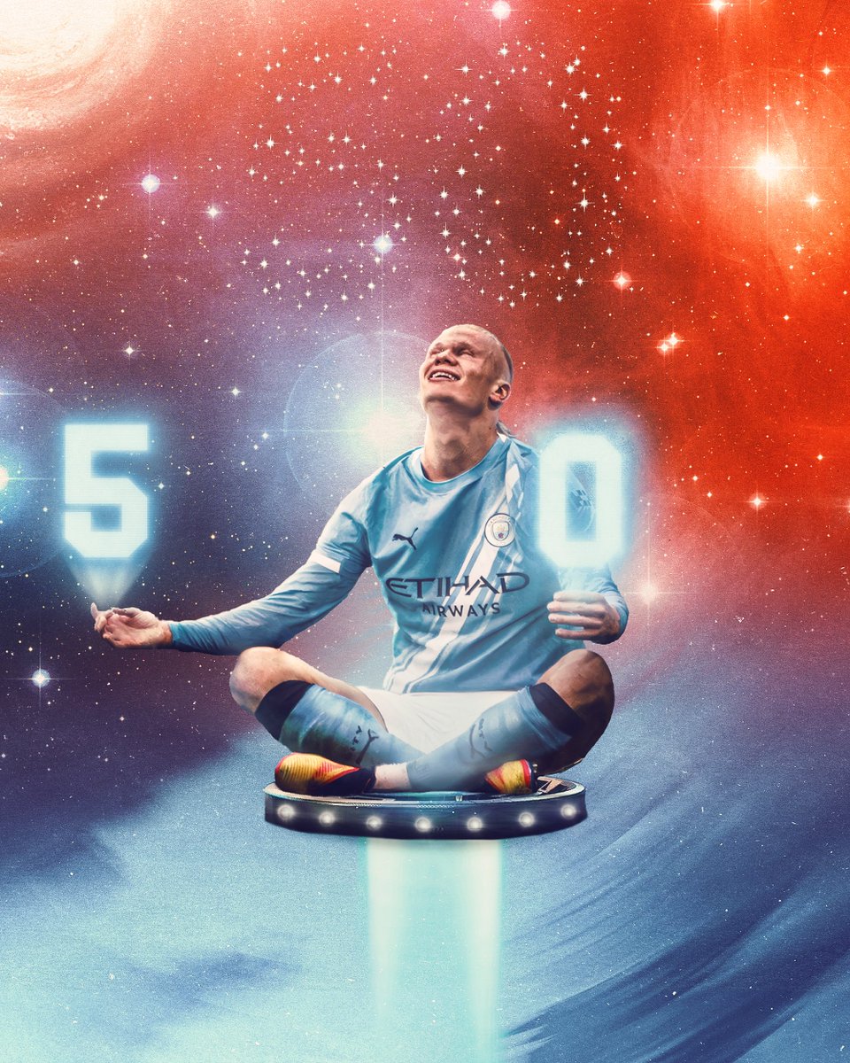 Enjoyed creating this one for a client   

 Celebrating Haaland's 50 UCL goals 🌌5⃣0⃣