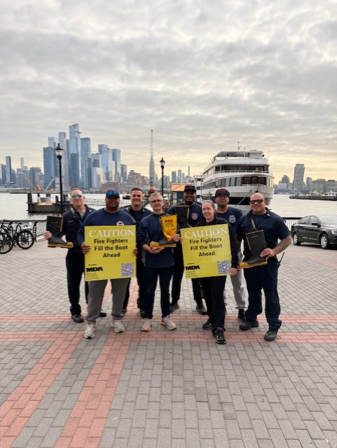 HobokenFire's tweet image. 🥾HFD &amp;amp; @Local1078 raised over $15K for @MDAorg during a #FillTheBoot campaign in @CityofHoboken last month! 
The funds raised, will help those living w/ muscular dystrophy, ALS, &amp;amp; related neuromuscular diseases live longer, more independent lives.
🔗MORE: filltheboot.donordrive.com/teams/20938