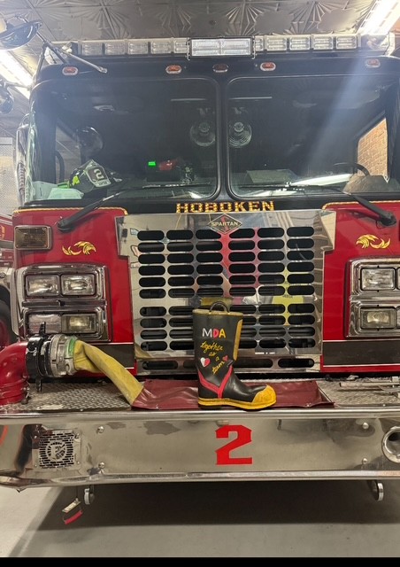 HobokenFire's tweet image. 🥾HFD &amp;amp; @Local1078 raised over $15K for @MDAorg during a #FillTheBoot campaign in @CityofHoboken last month! 
The funds raised, will help those living w/ muscular dystrophy, ALS, &amp;amp; related neuromuscular diseases live longer, more independent lives.
🔗MORE: filltheboot.donordrive.com/teams/20938
