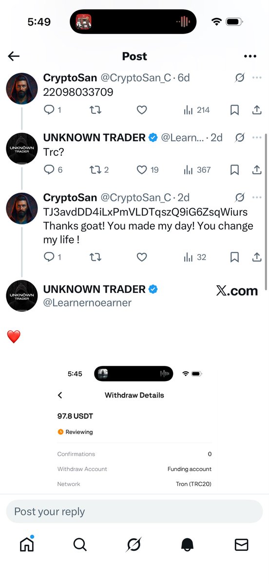 UNKNOWN TRADER tweet media
