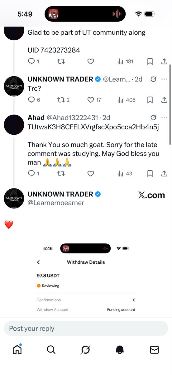 UNKNOWN TRADER tweet media