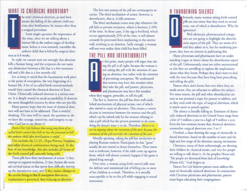 JessicaValenti's tweet image. The South Carolina senator behind SB 323 says his bill wouldn't outlaw birth control.
But we found a pamphlet he wrote that says “all forms of the birth control pill” kill a “human being.”
Link in bio bc Twitter buries S*bst*ck links
