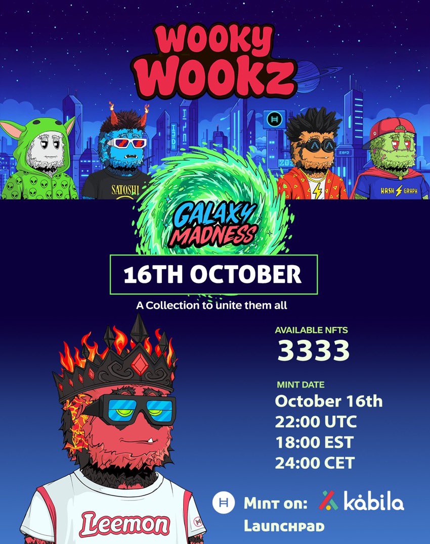 🚨 GIVEAWAY ALERT 🚨 

Prizes: 
1. 1x Wookz UNIVERSE PASS (Value: 250H) 
2. 5X WL

How to Enter: 
1. Follow <a href="/wookzman/">Wookzman | WOOKZ</a> <a href="/Smackmio/">SMACKM</a>  
2. Like and Retweet 
3. Tag 3 Friends

Winners announced:
Sunday when I wake up!
