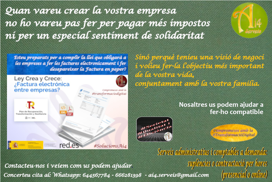serveis38965's tweet image. No es tracta de comptabilitat creativa, sinó de que la comptabilitat reflecteixi el valor real dels actius i el patrimoni empresarial.
La visió fiscal no ens ha de fer perdre el valor real de la nostra empresa. #SolucionsAi4 #GestióEficient #Optimització #IndicadorsdeRendiment