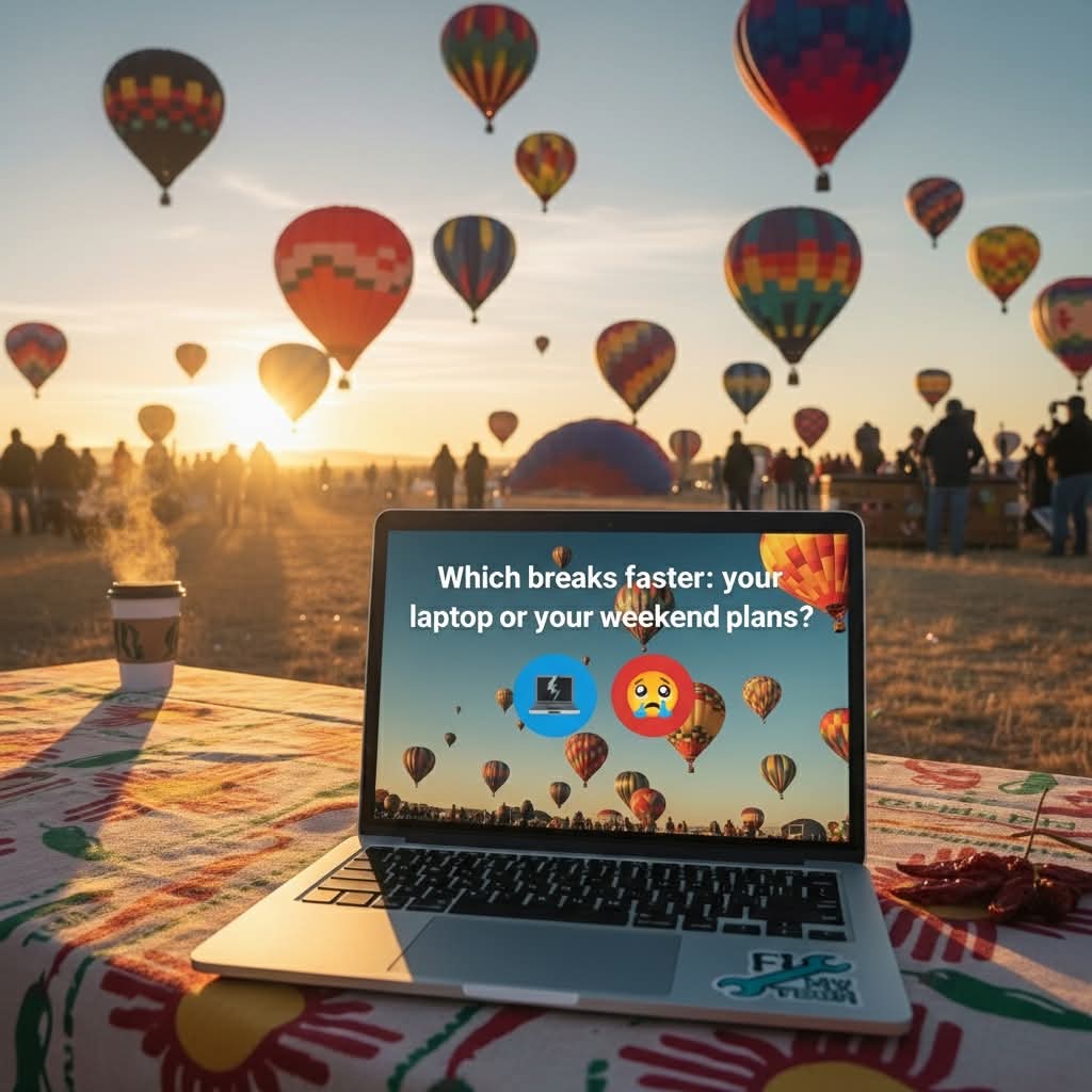 DaedalusTeks's tweet image. Which breaks faster — your laptop or your weekend plans? 😅
Share your best tech fail below! 💻☕
Need a rescue? Stop by for Free Diagnostics Friday at 9421 Coors Blvd NW, Ste C.
📱 505-289-0522
#DaedalusTeks #ABQ #PCRepair #NewMexicoTrue