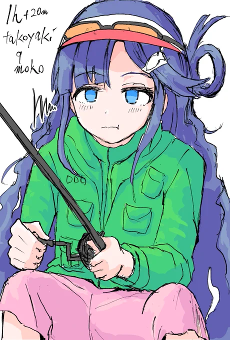 これは誕生日なのに全然釣れない七海ちゃん(おたおめ!) #浅利七海生誕祭2025 #浅利七海誕生祭2025 #浅利七海 #デレマス版深夜の真剣お絵かき60分1本勝負
