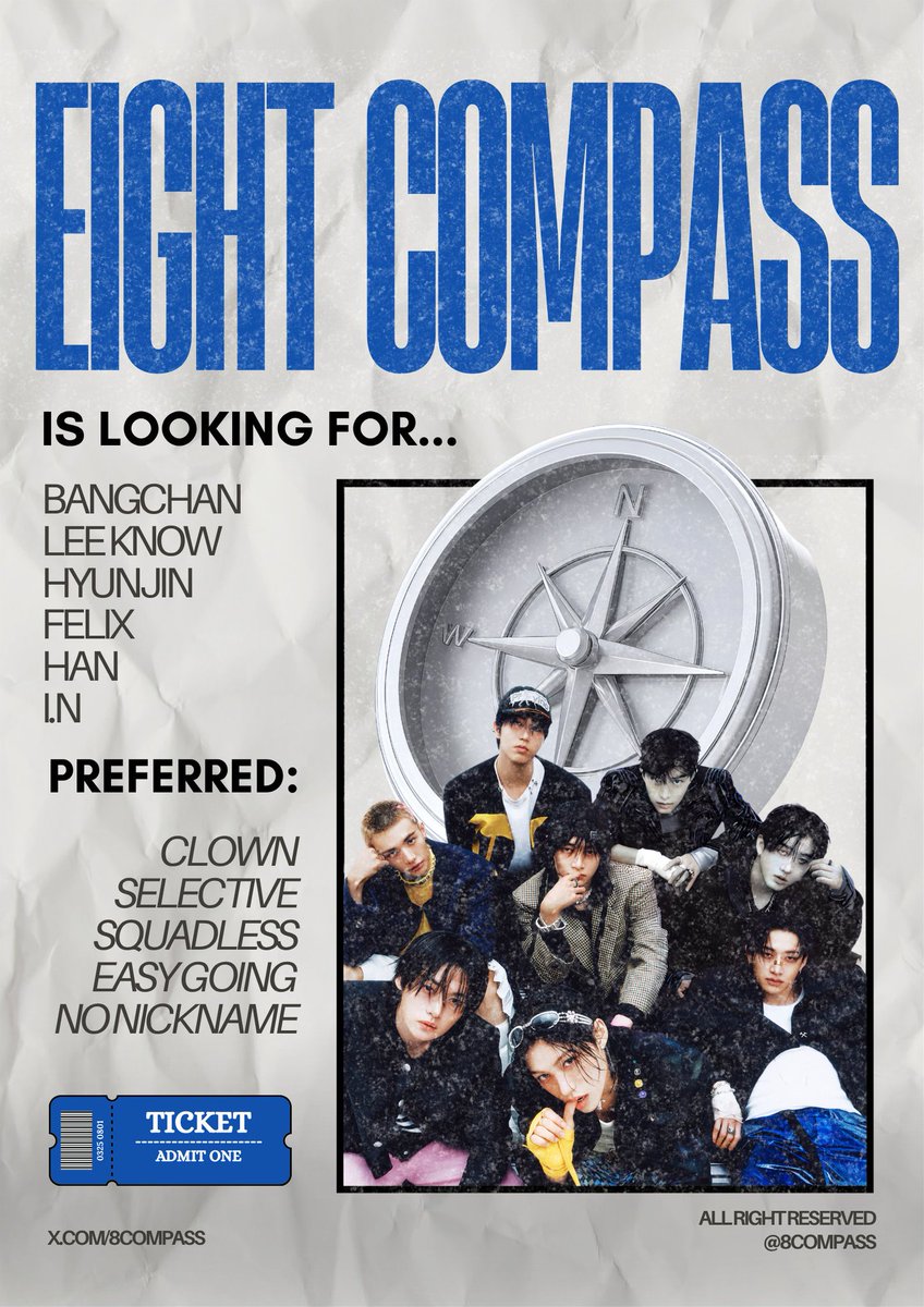 8COMPASS's tweet photo. 𝟴𝗖𝗢𝗠𝗣𝗔𝗦𝗦 News❗

We’re searching for lost Stray Kids—kindred souls ready to walk beside us. If you are interested, open this thread and claim your spot!

We’re also looking for OAs and SQs to be our friends. Leave your trace below, fellas! 

A retweet would mean a lot! 💫 https://t.co/0Fq5GItL1Z
