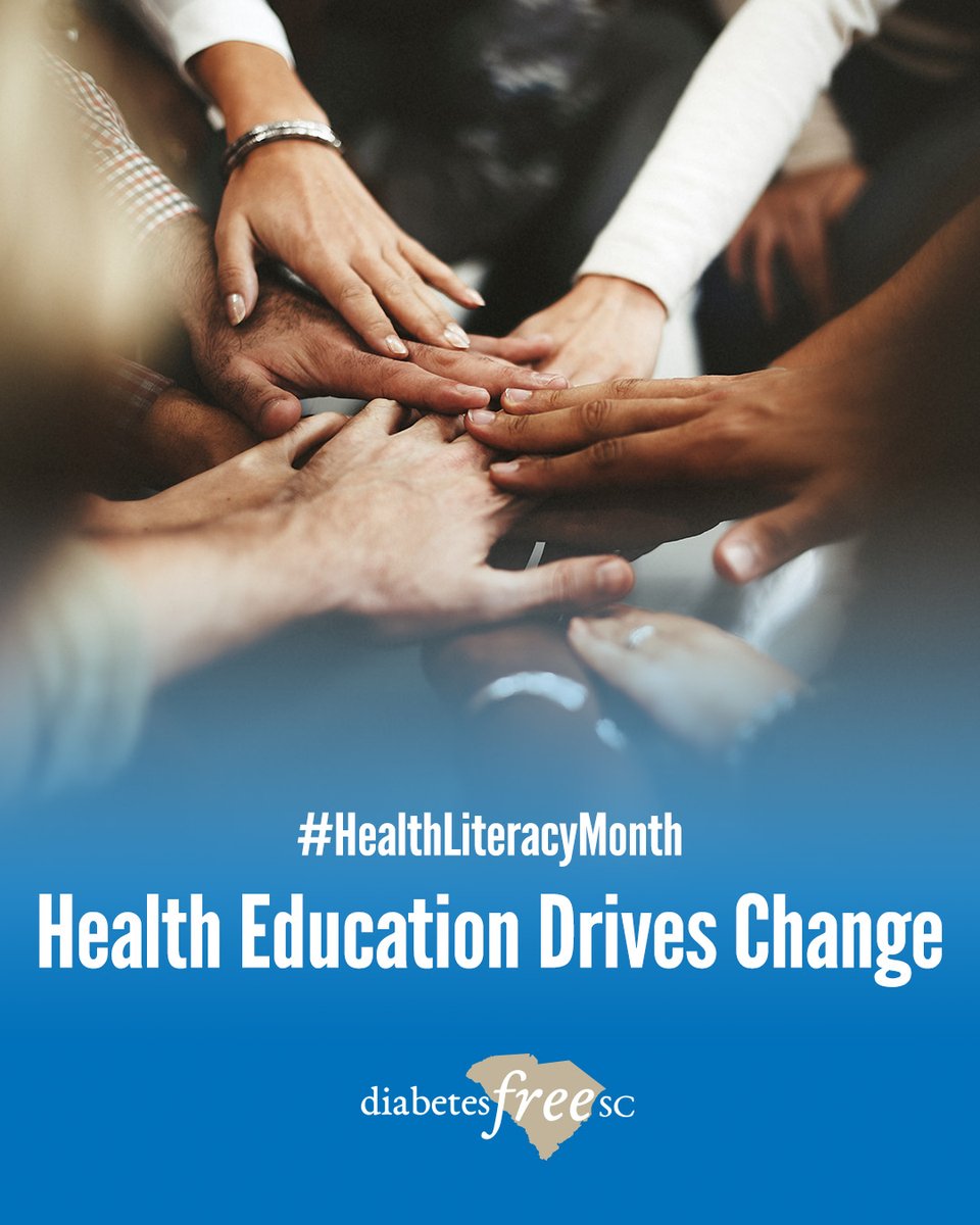 October is #HealthLiteracyMonth. 

Through @diabetesfreesc partners, patients receive education and real-world support from health workers and educators. Knowledge is the first step to preventing and managing diabetes. diabetesfreesc.org/programs