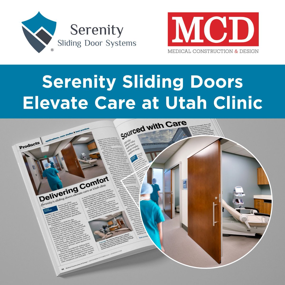 Want to know how Serenity can impact your project? Check out our article in Medical Construction &amp; Design on how we helped elevate patient care at the South Jordan VA Clinic! lsc-pagepro.mydigitalpublication.com/publication/?i…

#SlidingDoors #HealthcareDesign #MCDmagazine