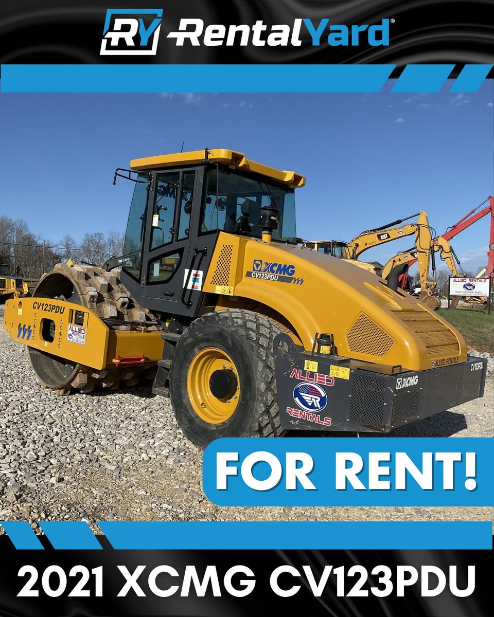 RentalYard's tweet image. 2021 XCMG CV123PDU FOR RENT! 🏷️

Contact Allied Rentals LLC!
📲 (270) 361-0538
🕑 535 Hours
📌 Glasgow, Kentucky

Take a closer look HERE! ➡️ ow.ly/3uS450X5UxR

#RentalYard #ConstructionRental #Compactor #ConstructionLife