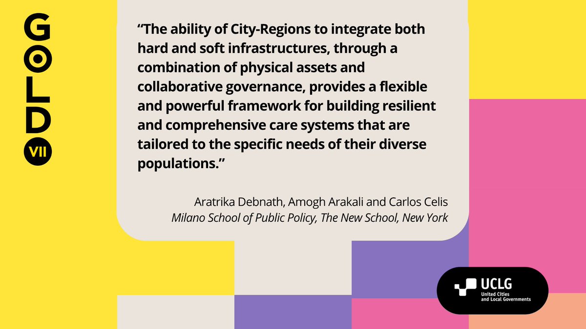 GOLD (@golduclg) on Twitter photo 🔭Explore how Care infrastructures are shaping territories in <a href="/uclg_org/">United Cities</a>’s #GOLDVII research
🧭City-regions as care infrastructures providers
➡️uclg.org/wp-content/upl…
<a href="/TheNewSchool/">The New School</a> 🔭Explore how Care infrastructures are shaping territories in <a href="/uclg_org/">United Cities</a>’s #GOLDVII research
🧭City-regions as care infrastructures providers
➡️uclg.org/wp-content/upl…
<a href="/TheNewSchool/">The New School</a>