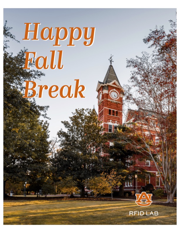 We hope you have a relaxing fall break! 🍁 
#Auburn #RFID
