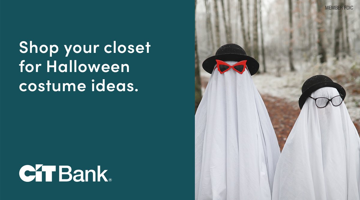 CITBank's tweet image. U.S. adults who celebrate Halloween plan to spend $58 on costumes for themselves and $87 on their family’s costumes. We have ideas to help you save on   costumes, candy and more: cit.com/cit-bank/learn…