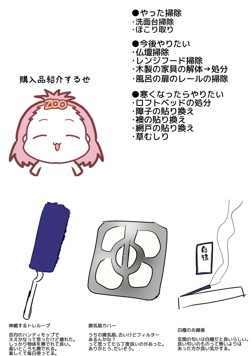 掃除の記録と掃除に関係する買って良かったもの。 