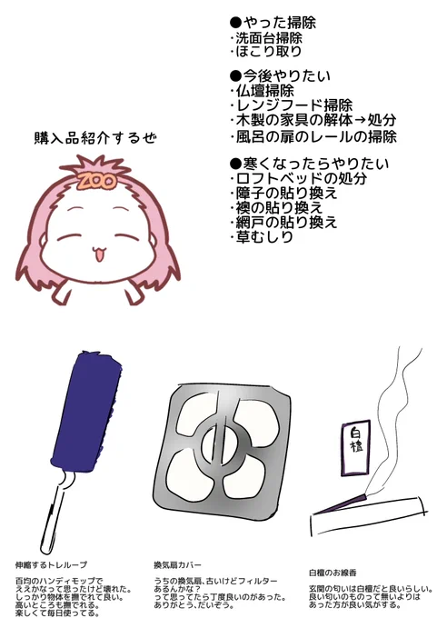 掃除の記録と掃除に関係する買って良かったもの。 