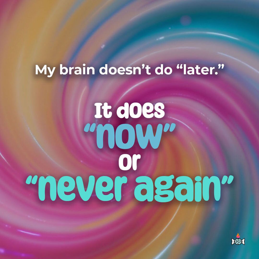 SpicyBrainCandy's tweet image. Executive function said: there are only two speeds.
The hyperfocus sprint 🏃♀️💨 or the eternal procrastination nap 😴
#ADHDBrain #Neurodivergent #ExecutiveDysfunction #ProcrastinationNation #MentalHealthAwareness