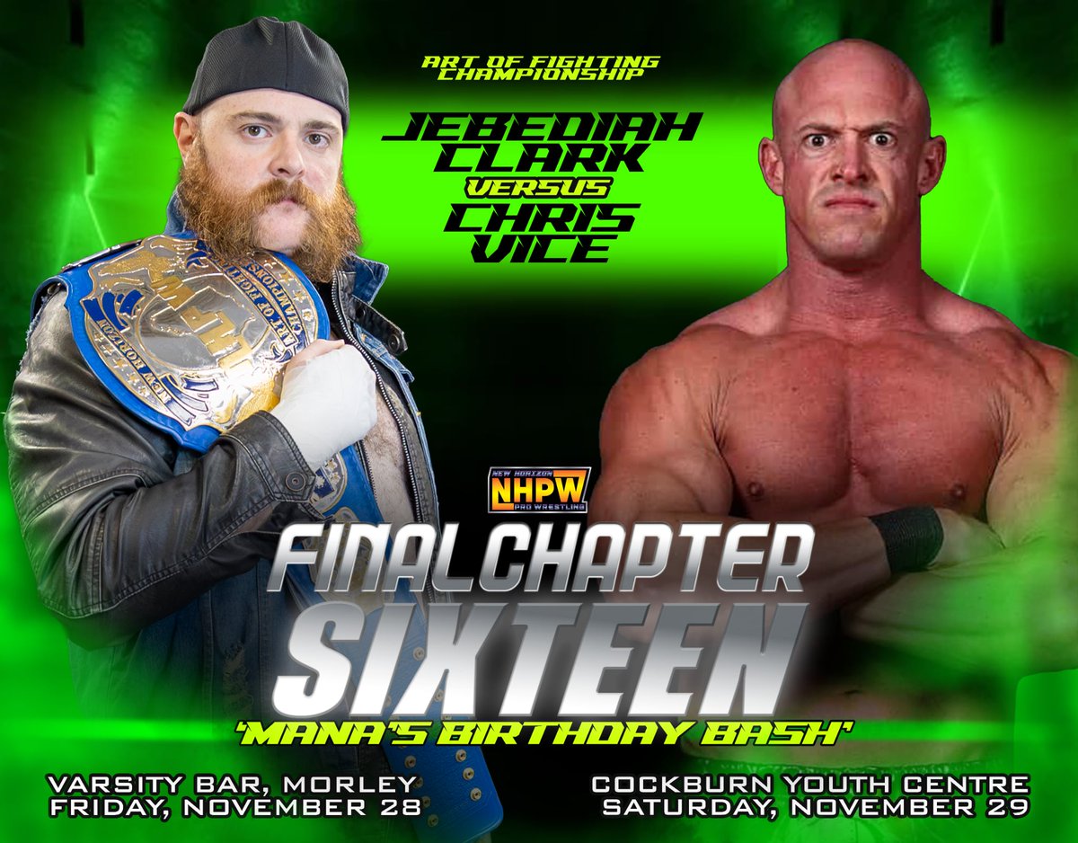 Jebediah has put himself in danger by challenging <a href="/ChrisVice/">Chris Vice</a> and putting up the title Vice held two times on the line. So November 29th will Jeb prove himself against a man he faced as a rookie and was destroyed by? Or will Vicey gain another Championship for his Birthday ?