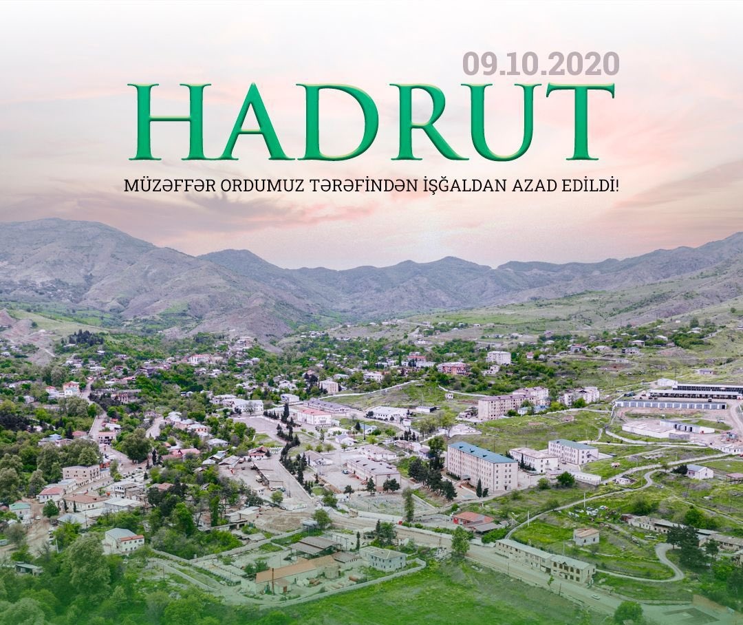 ElmeddinBehbud's tweet photo. Bu gün #Hadrut qəsəbəsinin erməni işğalından azad olunmasından 5 il keçir.
9 oktyabr 2020-ci ildə qəhrəman Ordumuzun qazandığı bu tarixi zəfər xalqımızın birlik və qətiyyətinin simvoludur. 👊🙏 https://t.co/R118F6SaiJ