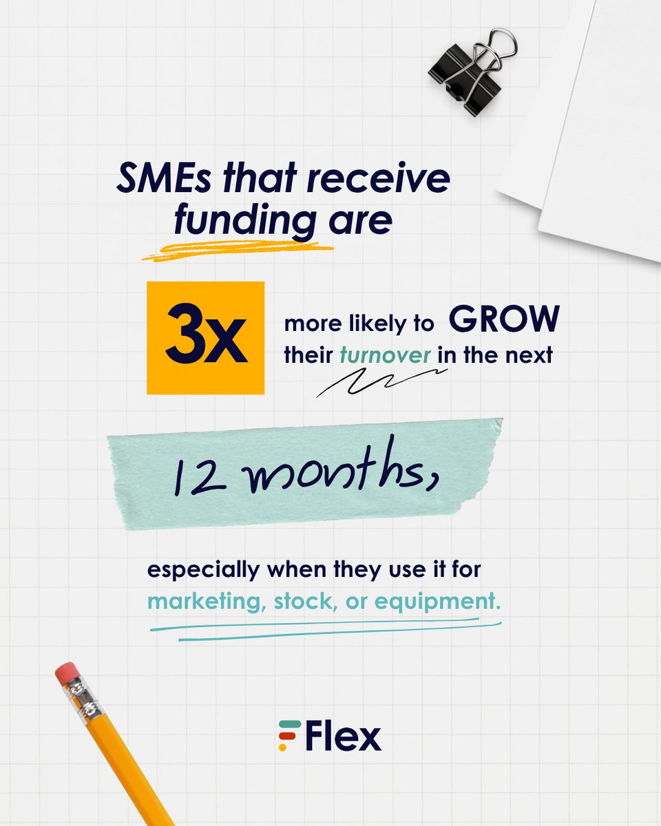 flexforbusiness's tweet photo. A funding boost isn’t just about surviving,  it’s about scaling.

Whether you need stock, marketing spend, or new equipment, strategic funding can help you move from stuck to thriving.

#BusinessFunding #SMEGrowth #SMMEs #BusinessTips #FlexForBusiness https://t.co/QRZUXmdXQ2