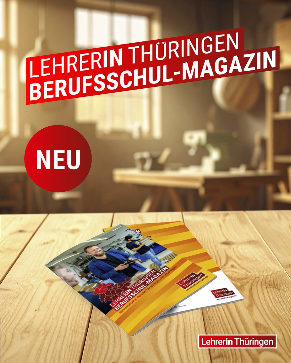 Das neue Berufsschulmagazin ist da!🙌
Du interessierst dich für den Schuldienst, willst aber auch dein Fachwissen aus der Praxis einbringen? 👉 Jetzt online anschauen unter: lehrerinthueringen.de/berufsschulleh…

#lehrerinthueringen #berufsschullehramt