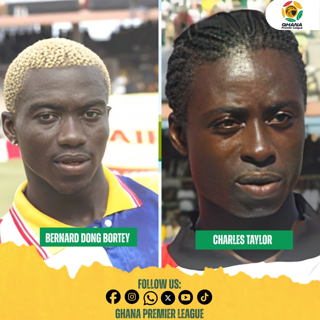 GhanaLeague's tweet photo. ⏮Which of them was unstoppable in the league?
🌟Bernard Dong Bortey.
⚡️Charles Taylor.
#GPL #GPLThrowback https://t.co/uLvbwSWLsL