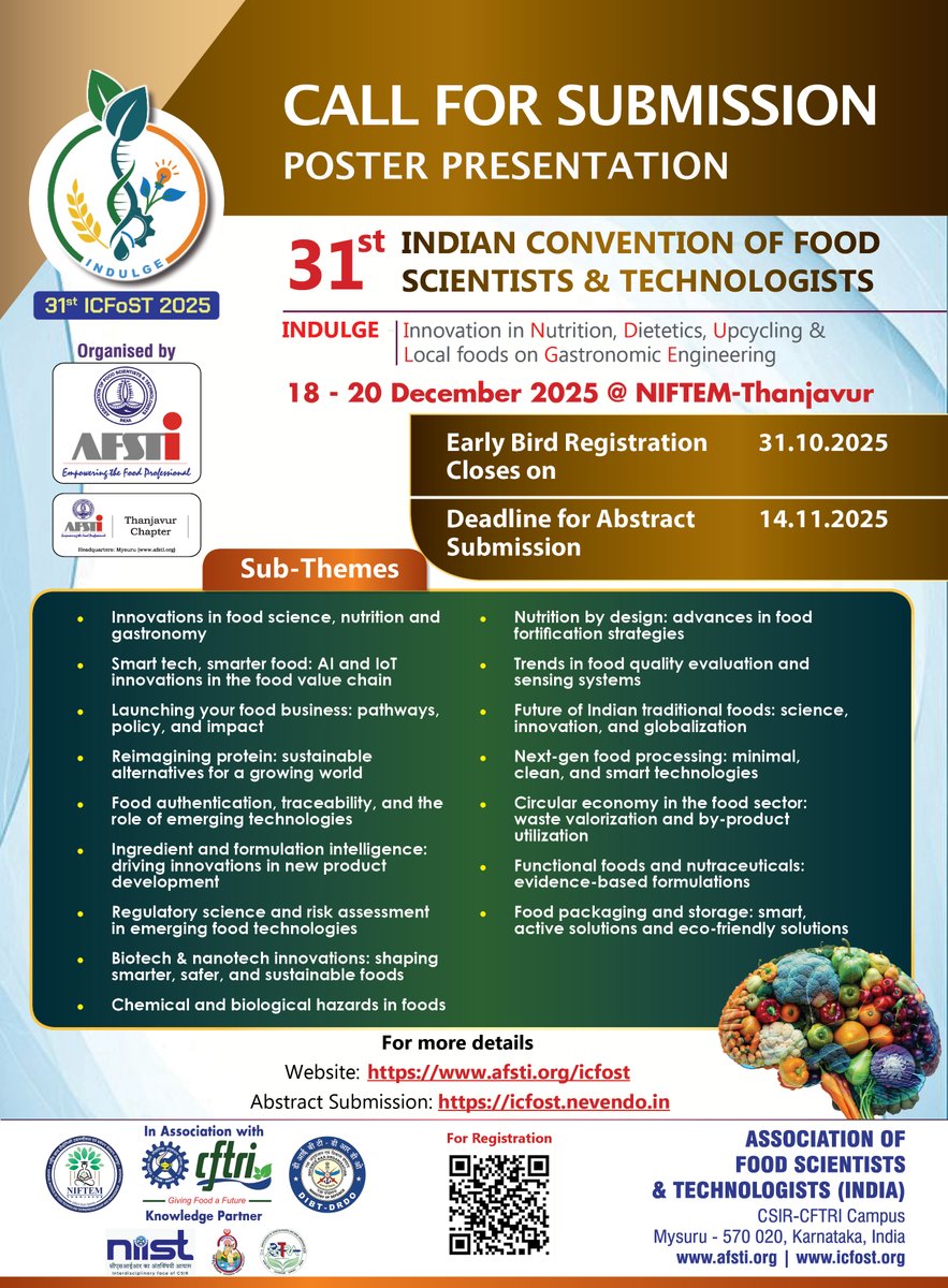 31st ICFoST-2025 tweet media