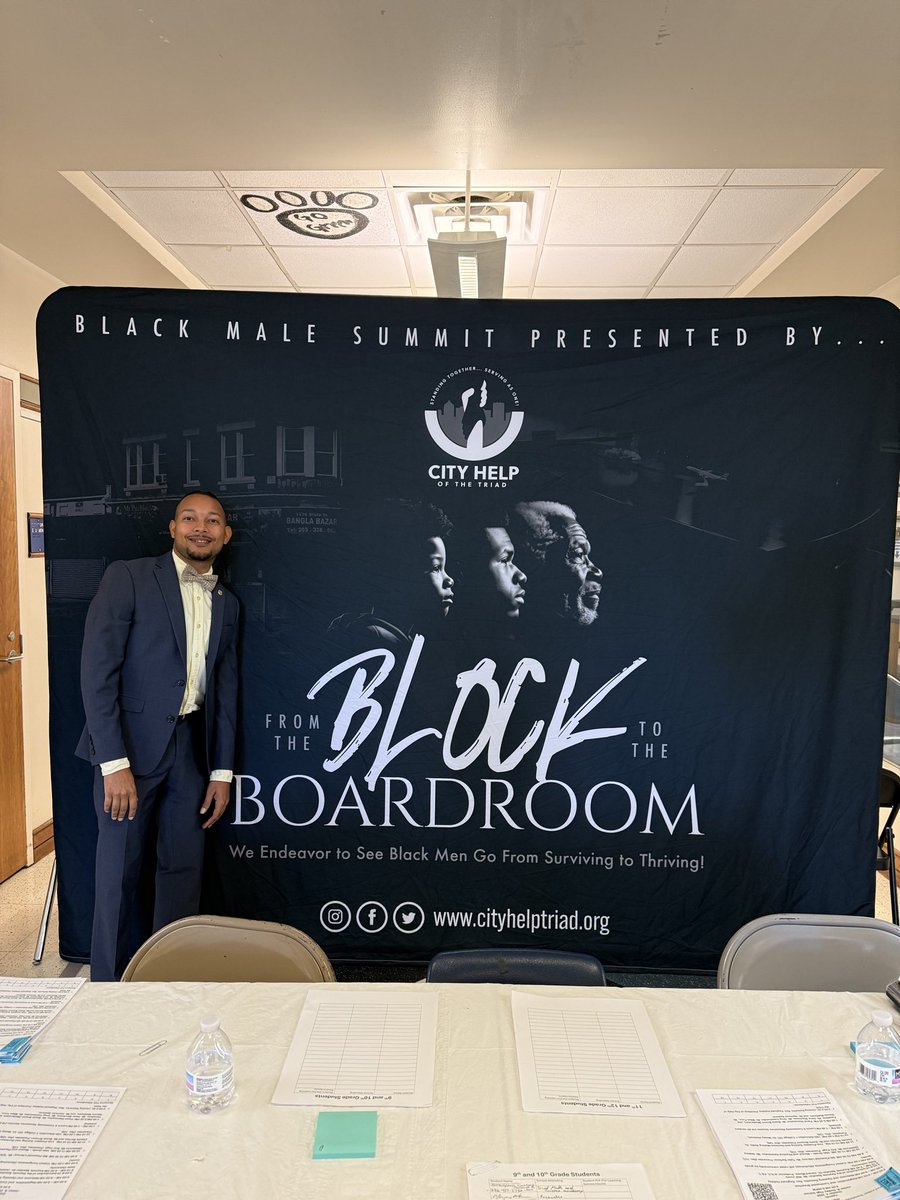 que3nc's tweet image. Good community event in Greensboro to support young black men.  First time presenting at this event.