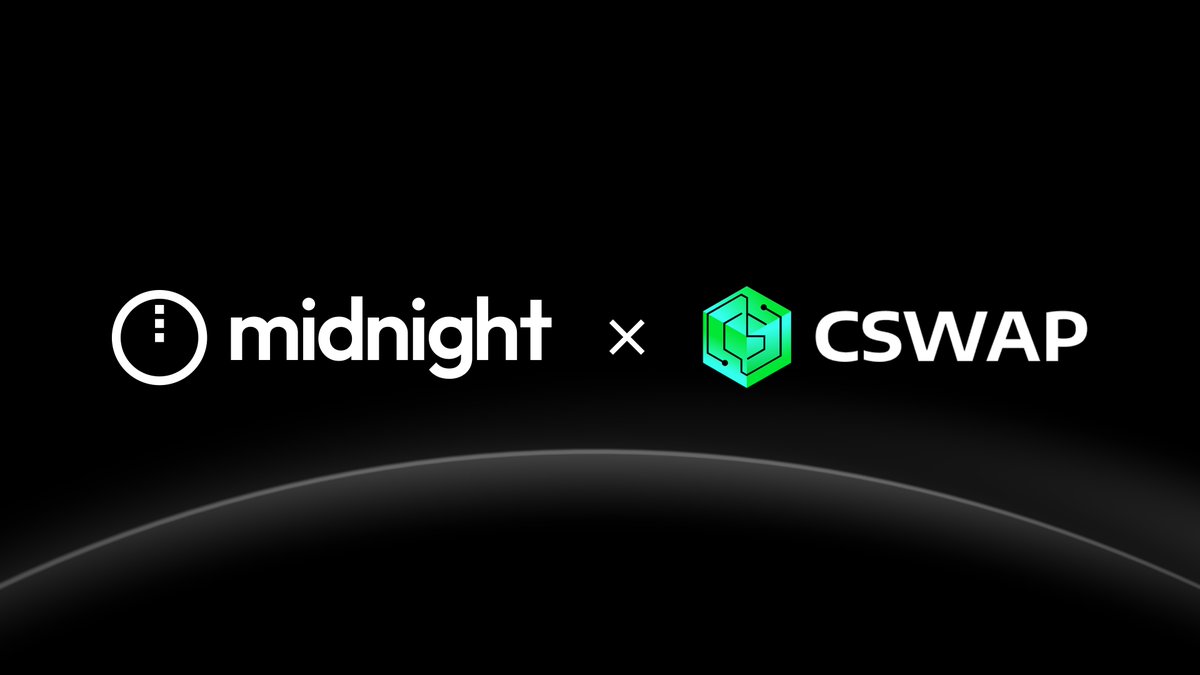 MidnightNtwrk's tweet image. Midnight 🤝 CSWAP
@CswapDEX is joining forces with the @midnightfdn to build the next generation of privacy-first DeFi using Midnight’s zero-knowledge infrastructure, offering users security and data protection by design.
This collaboration will use Midnight’s…