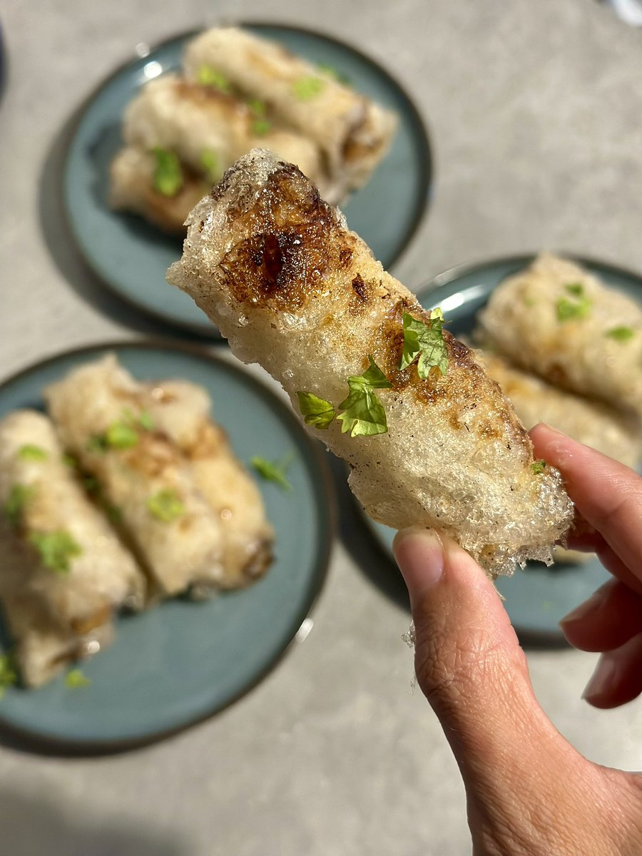 j’ai fait des nems au poulet, c’est tellement mais tellement bon. vraiment les petits plaisirs.