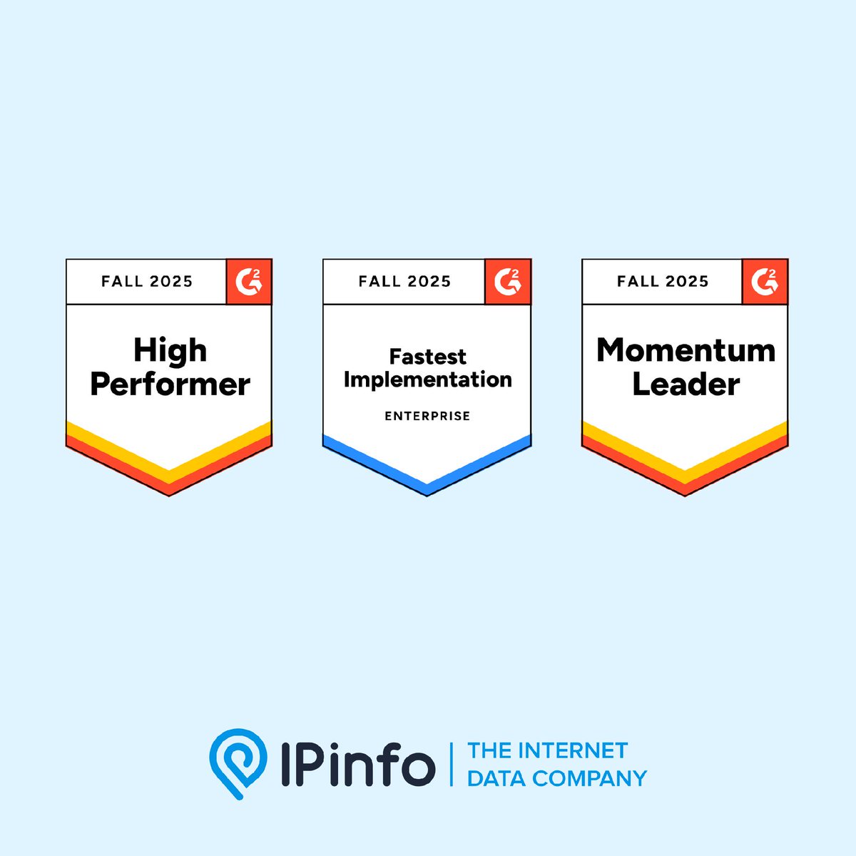 ipinfo's tweet image. IPinfo has been recognized by G2 as a leader in IP Intelligence!
🏆 Momentum Grid Leader
⚡ Fastest Implementation (Enterprise)
💡 High Performer

Thanks to our users for the reviews that made this possible.

#IPdata #DevTools #G2