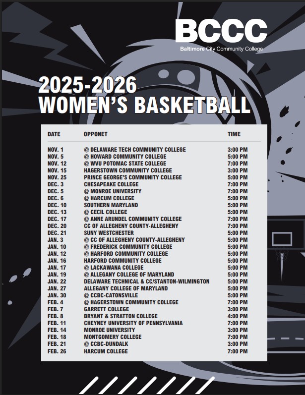 my_bccc's tweet image. BCCC's Women's Basketball Schedule starts November 1. Go Panthers! #bccc #bcccpanthers #bcccbasketball